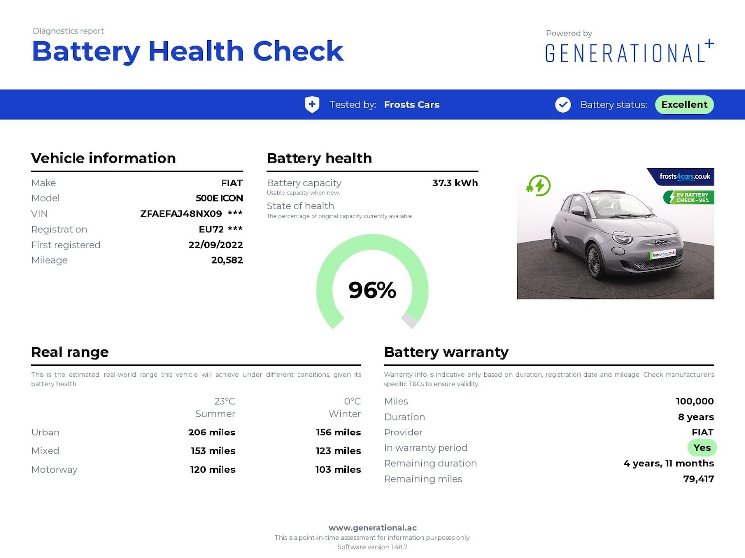 Used Fiat 500 2022 for sale - 77274022: Photo 2